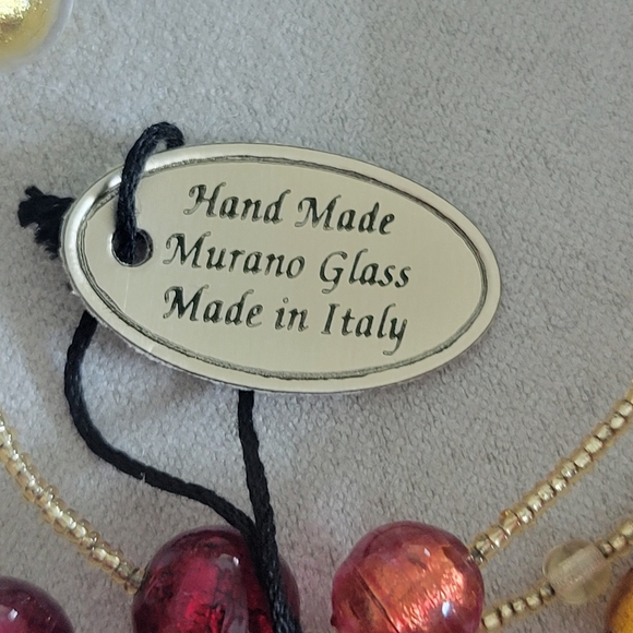 MADE IN ITALY MURANO GLASS BEADS LONG NECKLACE  BRAND NEW, NEVER BEN USED . - Picture 8 of 9